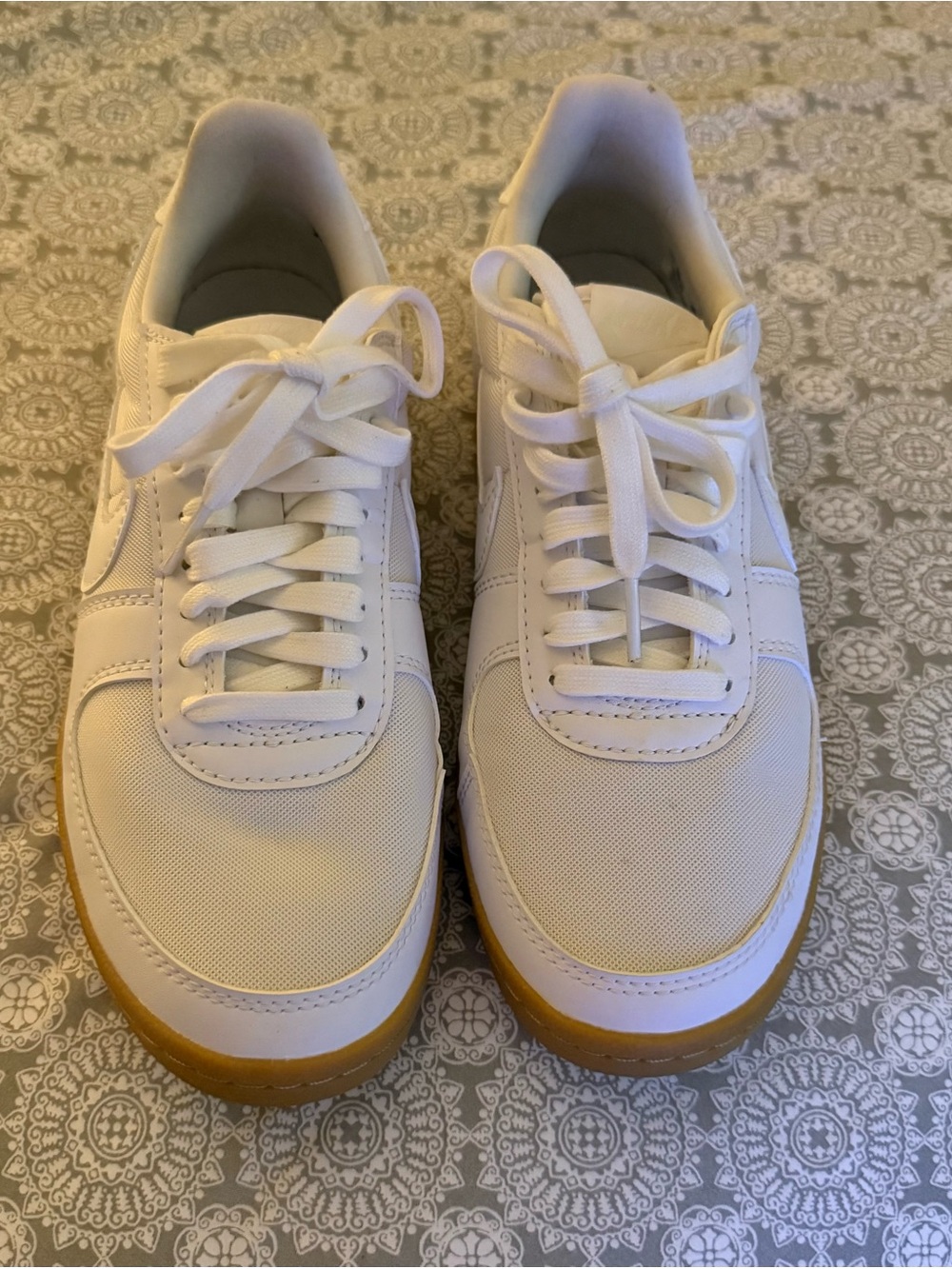 Nike White Low-Top Sneakers with Gum Sole
